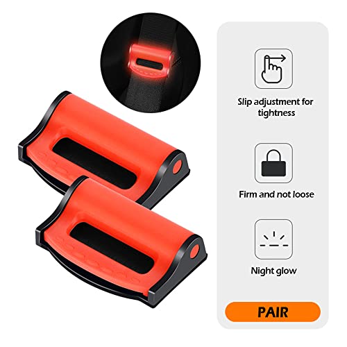 Improved Pregnancy Seatbelt Adjuster,Glow-In-Dark & Extende Seabelts To Relax Shoulders And Neck,Safety Free Car Seatbelt Clip,Car Essential For Adults,Kids,Pregnant,Fat Men (Red/2Pcs) #TOP6