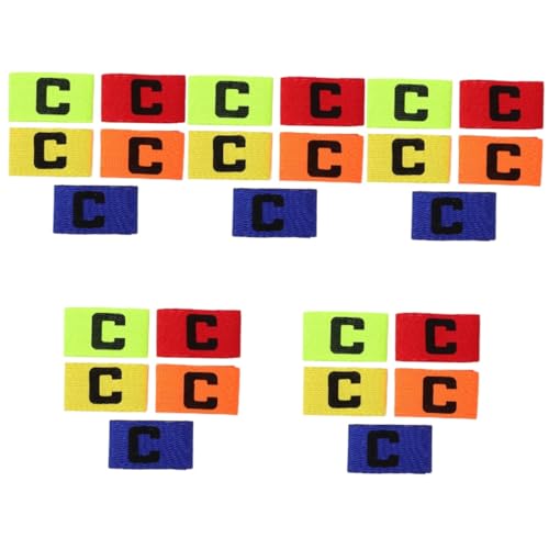 INOOMP 5sets Captain Armband for Soccer Youth Arm Bands Football Accessory Comfortable Breathable 5pcs*5
