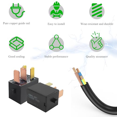 image for Yourkar 2 PCS Car AC Relay, G8HL-H71-12VDC 4 Pins AC and Starter Relay