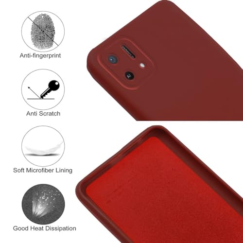 Image of Jkobi Back Cover Case for Oppo A16K | A16e (Matte Silicone with Inside Fiber Cloth |Red)