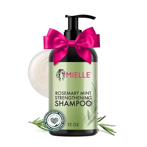 Image of Mielle Organics Rosemary Mint Hair Strengthening Biotin Shampoo - Moisturizing Hair Shampoo for Women and Men to Gently Cleanse, Repair & Protect Strands (12 oz)