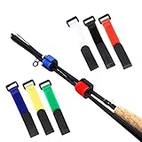 ◆Tamaño del producto: 6 correas de amarre para caña de pescar con soportes para caña de pescar antihebilla, accesorios Longitud de cada uno: aprox. 25 cm/9,8 "x 2 cm/0,8" incluyen azul, verde, rojo, amarillo, negro, color blanco, color aleatorio, colocación libre.