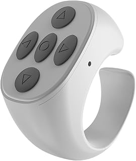 AMSLSIU Controlador de Selfie de teléfono Compatible con Bluetooth Anillo de de página inalámbrico Recargable Botón de fotografía de Video Corto