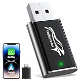 【Connexion stable】Équipé de puissants modules Bluetooth 2,4 GHz et WiFi 5,8 GHz, l'adaptateur Carplay sans fil assure un transfert de données rapide et une faible latence. Adaptateur Android Auto sans fil détecte facilement la présence de votre téléphone même lorsqu'il est dans votre poche.