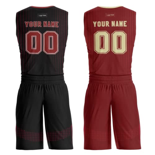 Custom Reversible Basketball Jersey Youth Adult Basketball Uniforms With Name,Number,Team Logo, Blank Jersey Design #TOP1