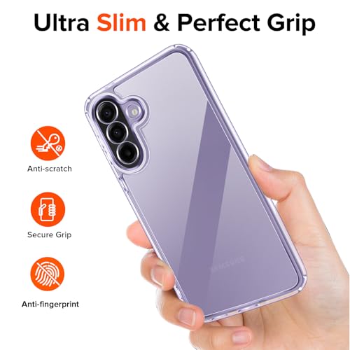 iVoler Antyżółknięcie etui do Samsung Galaxy A57 5G, 1 etui + 2 szkła hartowane, ochrona wojskowa, cienkie, przezroczyste