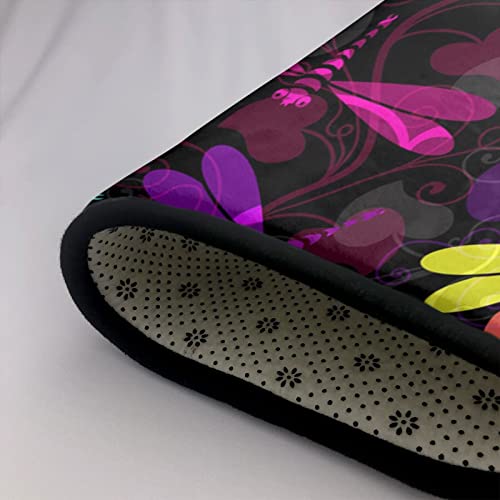 Tapis en flanelle absorbant imprimé libellule pour garder vos sols toujours secs