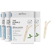 The Humble Co. Floss Picks (200 Count) – Plant Based Dental Floss Picks with Grip Handle for Supe...