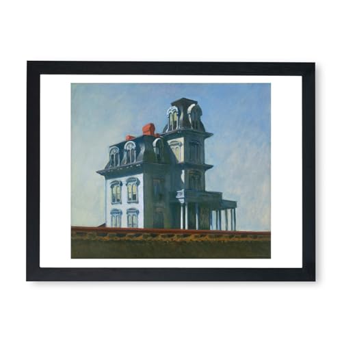 Affiche encadrée Edward Hopper House by the Railroad tableau salon format Medium Spiffing Prints