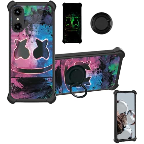 Aroepurt Coque Compatible pour Logicom Comet Coque Étui [avec Trempé 9H Protection D'écran] Case Support de Bague PC + Silicone YGH-BQ