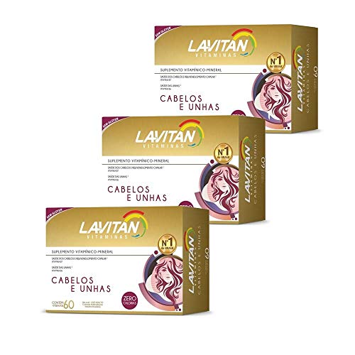Kit Lavitan Hair Cabelos Unhas 180 Cápsulas