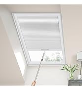 Moonice Light Blocking Skylight Blind For Ceiling, Skylight Shades Window Cordless Cellular Shades Thermal Insulation Honeycomb