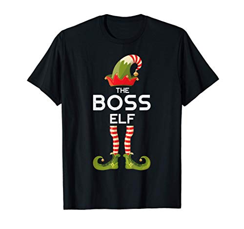 Boss Elf Matching Family Christmas Holiday Matching Gift T-Shirt