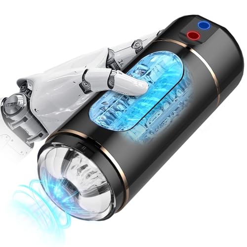 Automatic Male Mastusbafor 10X Sucking Vibration Stroking Modes Electric Male Masterburbatar Hands Free Pussy Pocket Tight Sleeve Hoodies Blow Job Machine Pocket Puzzy Silicone QP (Black)