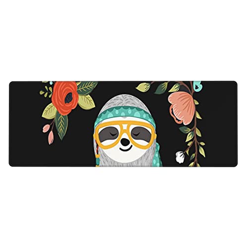 Tapis de souris mignon paresseux XXL pour clavier de jeu de dimensions 80x30 cm