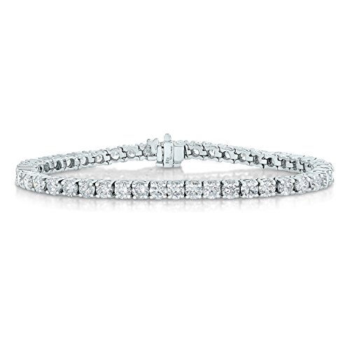 Vir Jewels 5 Cttw Diamond Tennis Bracelet 10K White Gold Round Prong Set 7 Inch #TOP8