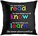 VANMI Throw Pillow Cover Quote Teacher Read and Colorful Elementary Decorative Pillow Case Home Decor Square 18x18 Inches Pillowcase