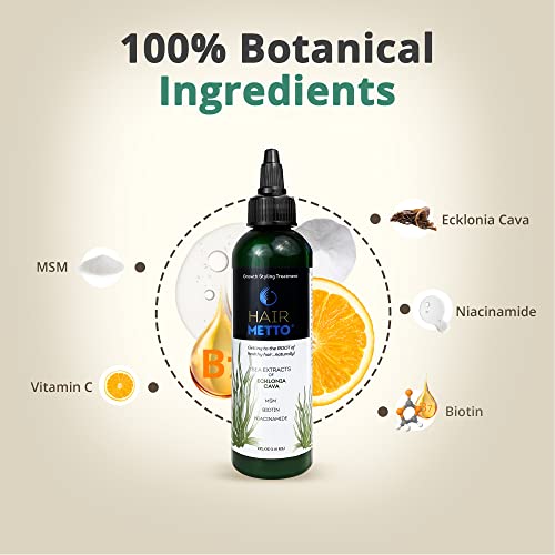 HAIRMETTO - Ecklonia Cava Hair Serum for Hair Growth, Flexible-Hold Hair Gel for Women & Men, Hair Volumizer for Fine Hair & Other Types, Styling Hair Loss Products w/MSM & Biotin, 118 mL - Image 4