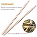 WOGOD 5A Drum Sticks Classic Drumsticks Wood Tip Drumstick 3 Pair