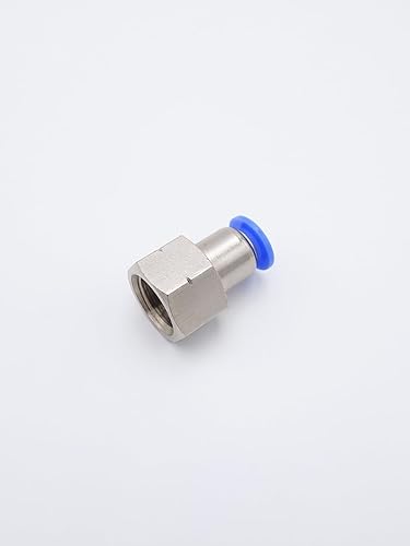 Vista 114 de Empuje para conectar conexión de tubo de 1/8" OD x 1/4" macho NPT rosca, línea de agua recta macho neumática, conectores de empuje rápido