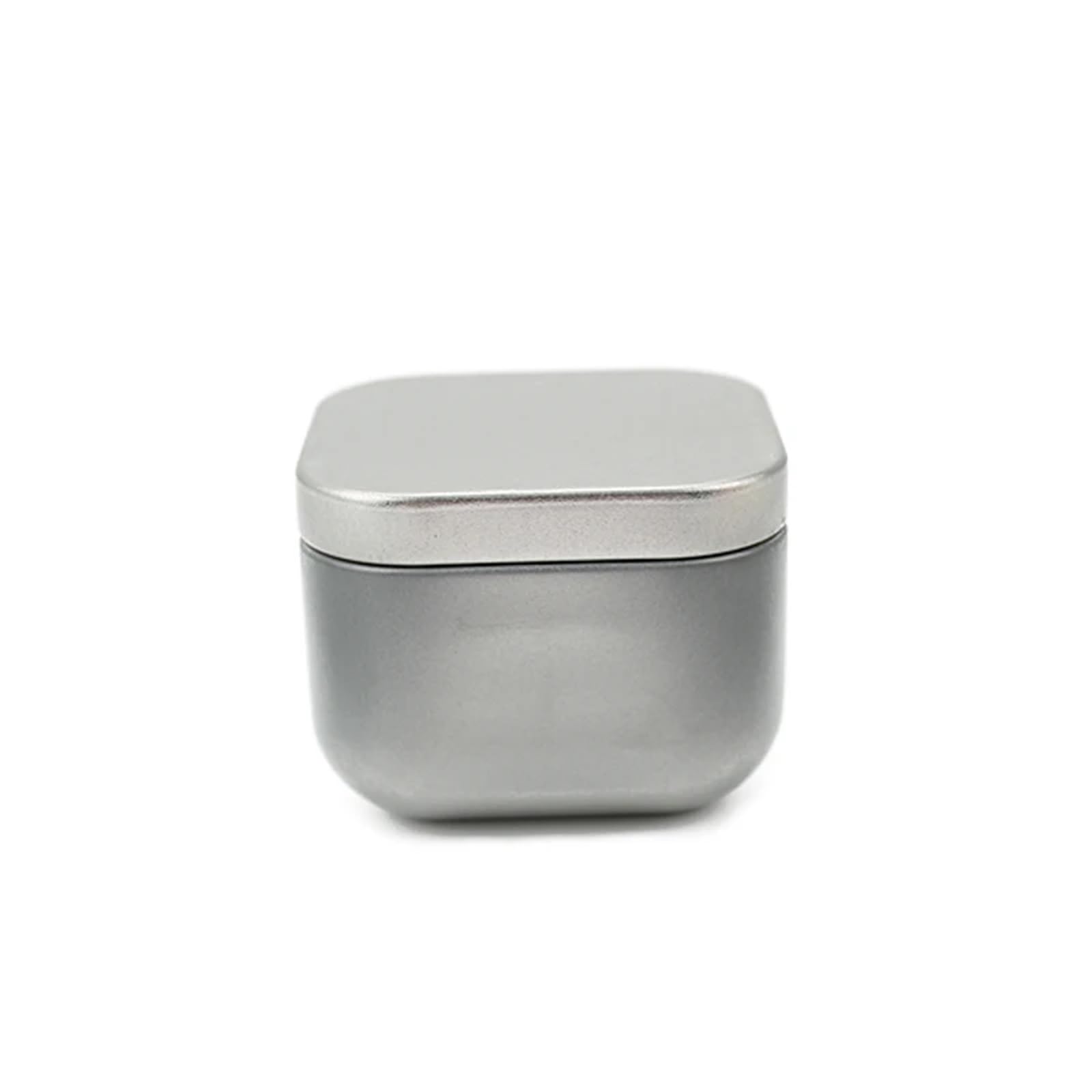 Gwyzax Metal Tin Box with Lids 50ml Empty Square Candle Jars with Lids 12/24pcs Metal Tin Containers for Storage
