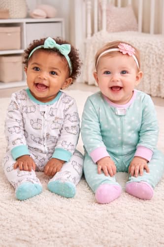 Image of TuddyBuddy Baby Girl's Cotton Printed Full Sleeves Sleepsuit /Footed Rompers for Baby Girl