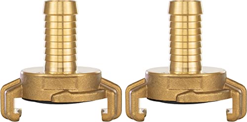 Poppstar Set di 2 raccordi rapidi in ottone da 1/2 pollice (raccordo da 1/2 per tubo flessibile), per tubi flessibili con diametro interno di 13 mm