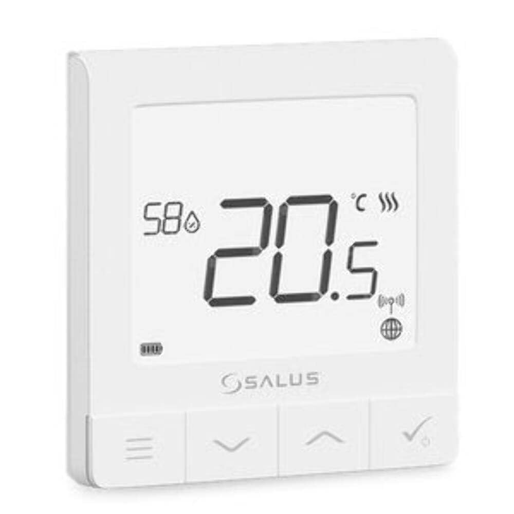 Salus Controls White Salus Sq610rf Wireless Smart Thermostat, Rechargeable, Zigbee,