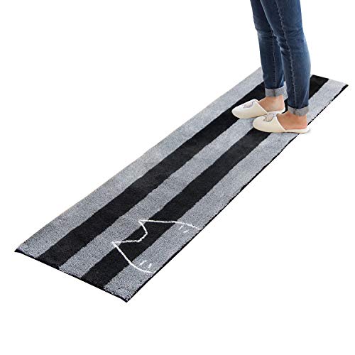 オカ キッチンマット グレー 約45cm×180cm うちねこ 台所マット