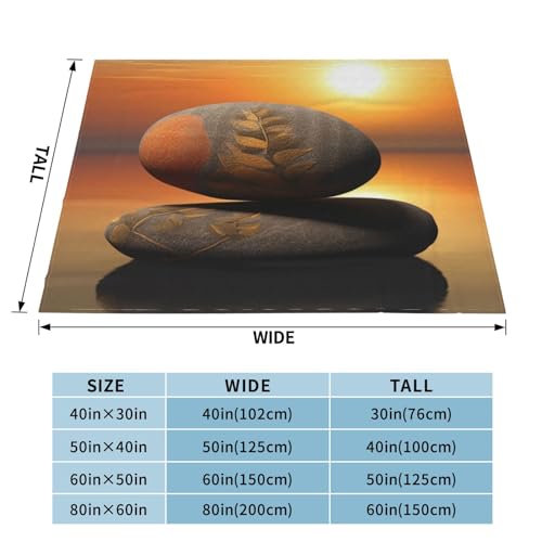 Couverture molletonnée en flanelle 203x152 cm jeté de canapé zen - 6