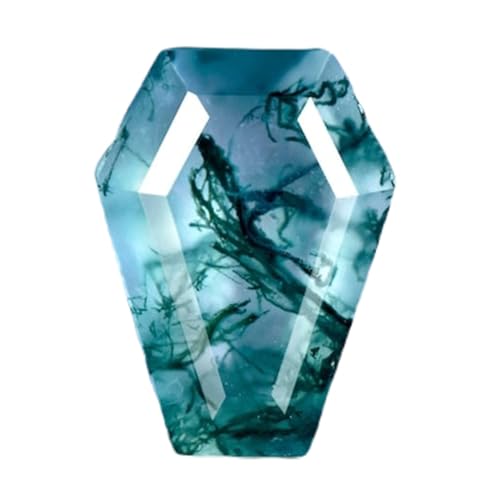 Pierre gemme agate mousse 8x11mm pour créer vos bijoux de mariage d'été