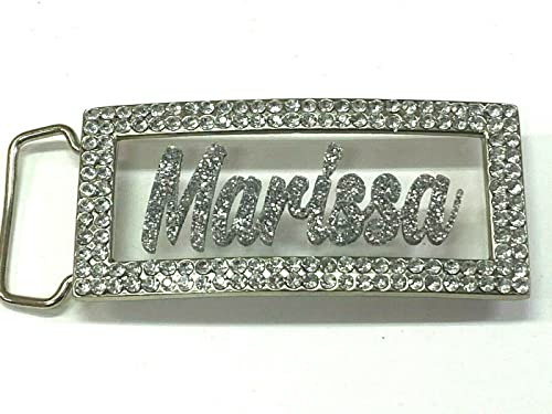 Mirror Mania Adjustable Belt Buckle Laser Personalized Custom Bling Rhinestone Any Name Or Favorite Word Women Women's Accessories Unique, Dazzling And Stunning Belt Buckles #TOP6