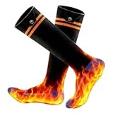Anycash Heated Socks for Men & Women - 5000mAh Rechargeable Heated Sock, Electric Heated Socks with 4 Heating Levels, Machine Washable for Hunting, Camping, Hiking, Cycling, Outdoor Work