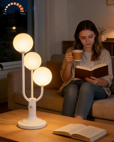 Lightdot Modern White Globe Table Lamp