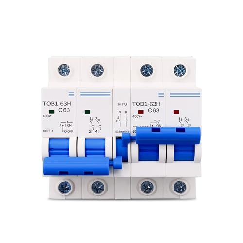 Interruptor de transferencia manual 2P+2P en cortes de luz para generador en casa