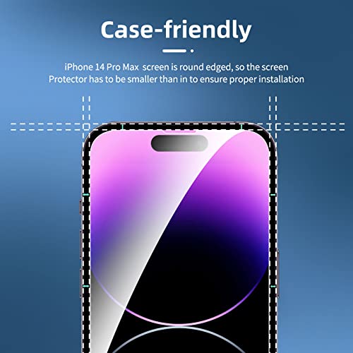 NEW'C Schutzfolie für iPhone 14 Pro Max für Panzerglas – Ansicht 5