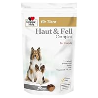 Doppelherz Haut und Fell Complex für Hunde – Mit wichtigen Omega-3 und Omega-6 Fettsäuren – 60 Chews