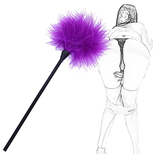 TRQOYTU Plume De Luxe Chatouilleur Érotique Fouet SM Fouet Sexe Amour Plume Clitoris Fouet Bondage Fessée Paddle Lit Contraintes Flirtant Jeu De Rôle Érotique Jouet Sexuel Pour Couples Adultes