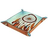 YTYVAGT Bandeja de valet,mesita de noche joyería moneda llave bandeja escritorio placa de almacenamiento,4.5x1.18 in,estilo étnico atrapasueños