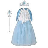 ♥Hacer Realidad los Sueños♥： Es un vestido que toda chica debe tener. En este traje cada niña se sentirá como una verdadera princesa del mundo animado. Costume adecuado para fiestas de disfraces, carnavales, cumpleaños, cosplay, pascua, navidad, bailes y halloween y Bailan Vestidos, ect.