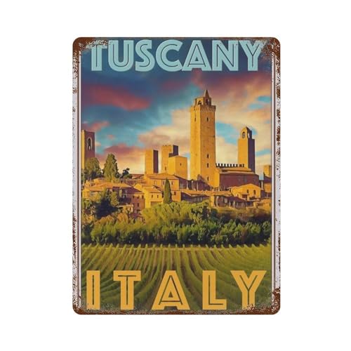 Décoration murale vintage fer italien durable en format moderne 40x30