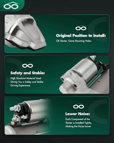 Image of SCITOO Starter Motor fit for Ford for Edge 2.0L 2015-2018,for Ford for Focus 2.3L 2016-2018,for Lincoln for MKC 2.3L 2017-2019 Replacement Starter 31251
