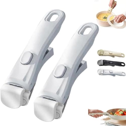 Générique Poignée Amovible Universelle Pour Poêles | 2 Pièces Remplacement Antidérapant Poignée Pour Casseroles Et Poêles | Poignee Détachable Pour Casserole Résistante À La Chaleur (250°C)