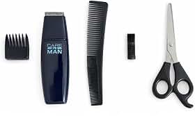 Kit Máquina de Cortar Cabelo Manual com Tesoura Pente e Escova para Uso Doméstico Prático MIEVE