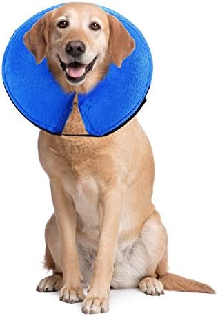 PET SPPTIES Pet Inflatable Collar, Comfy Pet Collar Cone for Revecovery, Inflatable Basic Dog Collars PS005 (M)