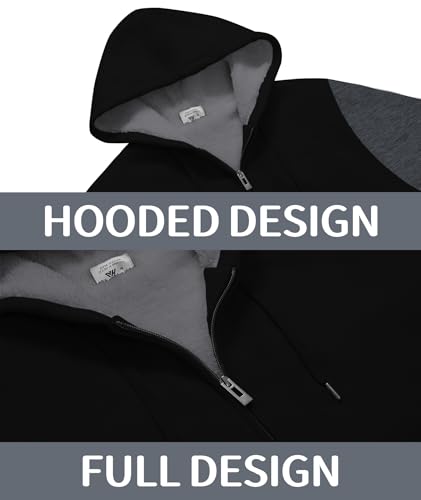 Mens Fleece Hoodies Zip Up Warm Thick Winter Jacket - image 5