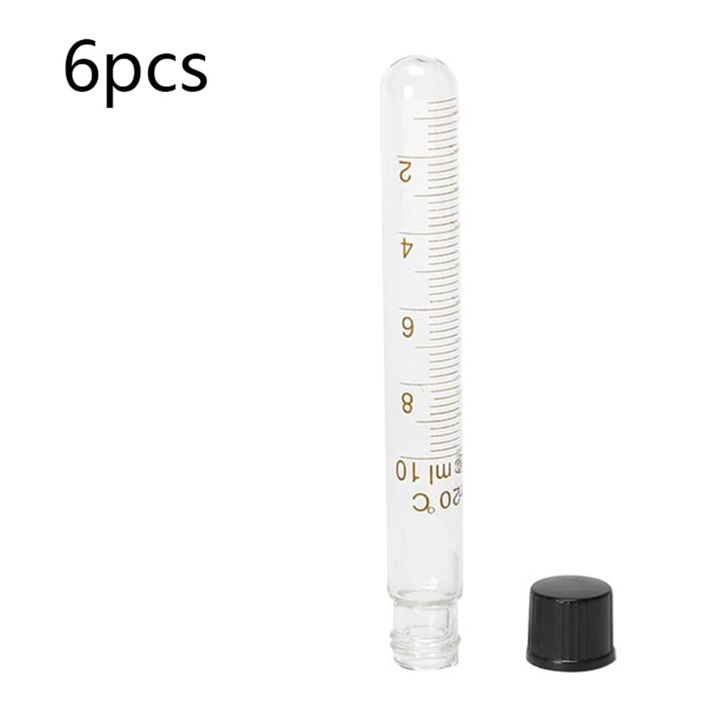 Laborgeräte und -ausrüstung 6 teile/paket 20-25-30-50ml Glas Zentrifugenröhrchen Mit Schraube Deckel Graduierten Röhrchen Mit Abdeckung Runden Boden(50ml)