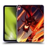 Head Case Designs sous Licence Officielle Piya Wannachaiwong Monter en Flèche Dragons De Feu Coque en Gel Doux Compatible avec Apple iPad 10.9 (2022)