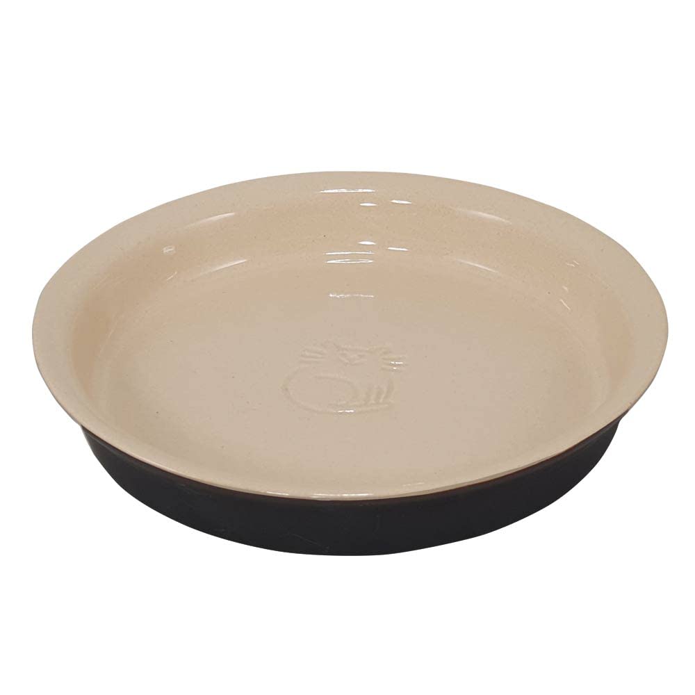 Nobby Miska ceramiczna miska, czarna/kremowa, Ø 16 x 2,5 cm, 0,25 l, 1 sztuka