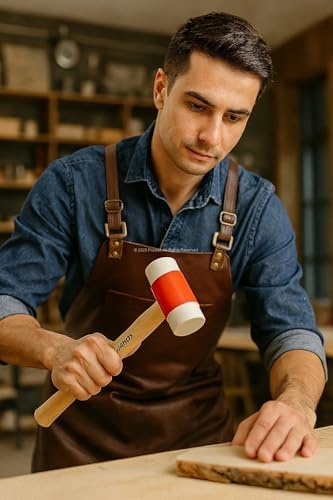 Eltos Vidalı Tokmak, Sert Plastik Başlıklı, Kolay Değiştirilebilir Vidalı Sistemli, Seramik, Fayans, Karo İçin Uygun El Aleti, 26 cm Sap Uzunluklu, Dayanıklı Tokmak (30 mm) - Görsel 5